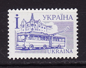 Украина _, 1995, Стандарт, Городской транспорт, Троллейбус, 1 марка